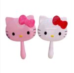 Cartoon Kt Cat Handheld Mirror Girl Heart Handle Mirror Cat Makeup Mirror Portable Makeup Mirror Wholesale High Definition Simple - Image 4