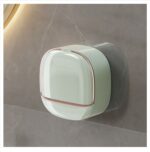 New Soap Box Bathroom Home Wall-Mounted Punch-Free Drain Soap Box Sponge Bathroom Storage Rack Soap Rack - Image 3