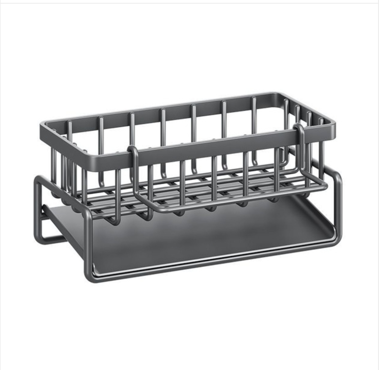 Screenshot_2025-10-15-16-14-40-515_skybuy.becommerce.com.bd-edit Kitchen Household Drain Rack Multi-Functional Drain Rack on the Wall New Multi-Layer Carbon Steel Rag Storage Rack - Image 1