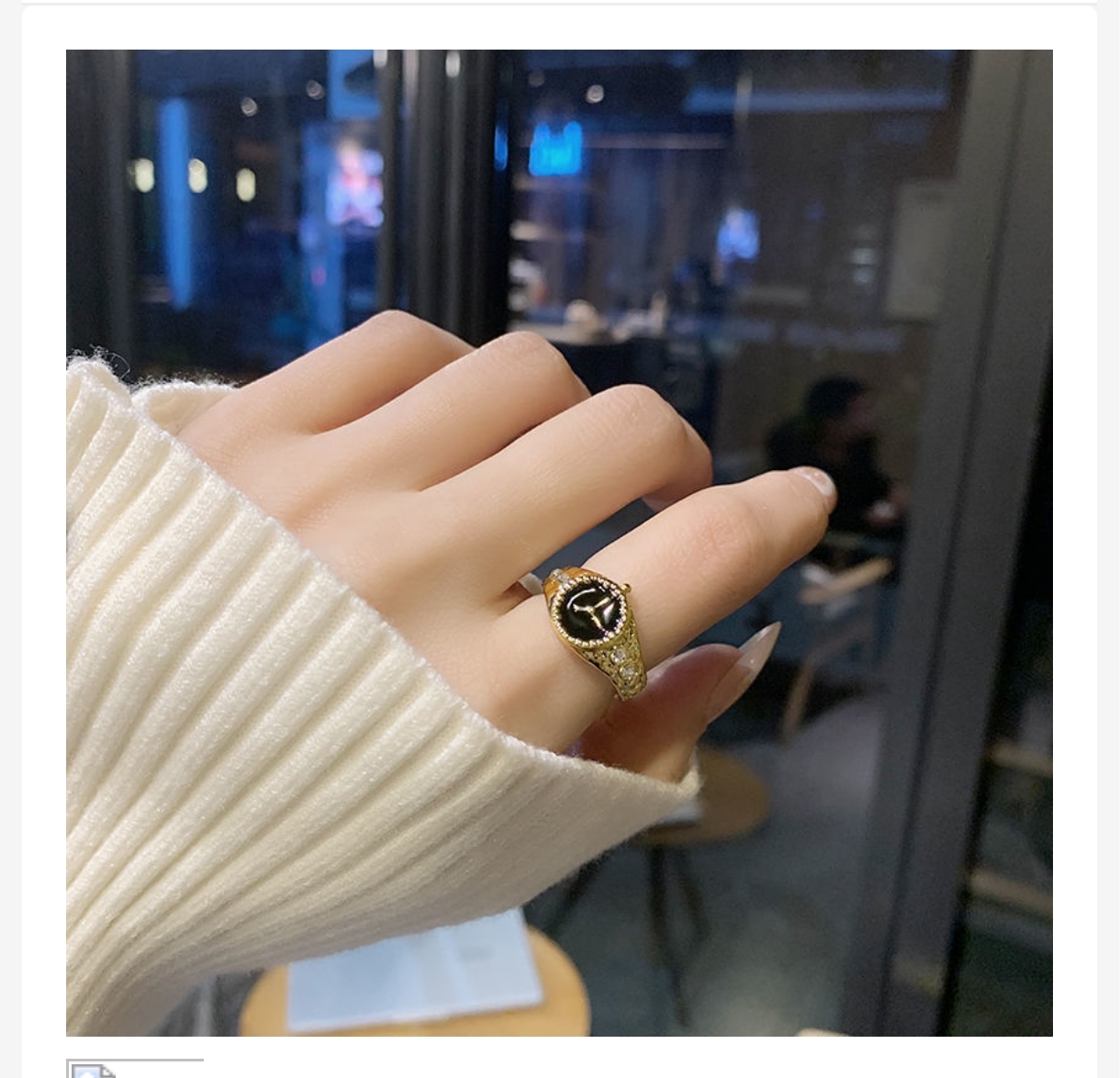 Screenshot_2025-10-15-18-29-55-379_wholesaleplus.com.bd-edit Watch, one size dial, fashionable design ring, light luxury style, on index finger, simple and elegant design - Image 1