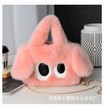 TikTok Explosion Big-eyed Puppy Plush Bag Women's Cute 2025 New Autumn and Winter Fashion Shoulder Crossbody Handbag