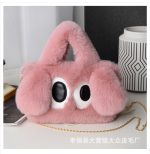 TikTok Explosion Big-eyed Puppy Plush Bag Women's Cute 2025 New Autumn and Winter Fashion Shoulder Crossbody Handbag - Image 2