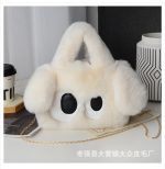 TikTok Explosion Big-eyed Puppy Plush Bag Women's Cute 2025 New Autumn and Winter Fashion Shoulder Crossbody Handbag - Image 3