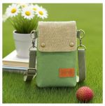 Export Export Cross-Border Products Pure Color Canvas 3-Layer Cross-Body Mobile Phone Bag Simple Fabric Women's Bag Wholesale - Image 2