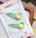 Sweet and Cute Apple Hairpin Girly Sense Fringe Fringe Clip Ins Hairpin Broken Hair Duckbill Clip Children's Headwear - Image 3