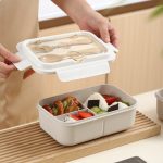 Lunch box can be put into the microwave oven office worker lunch box girls light food fat reduction split lunch box students lunchbox - Image 4